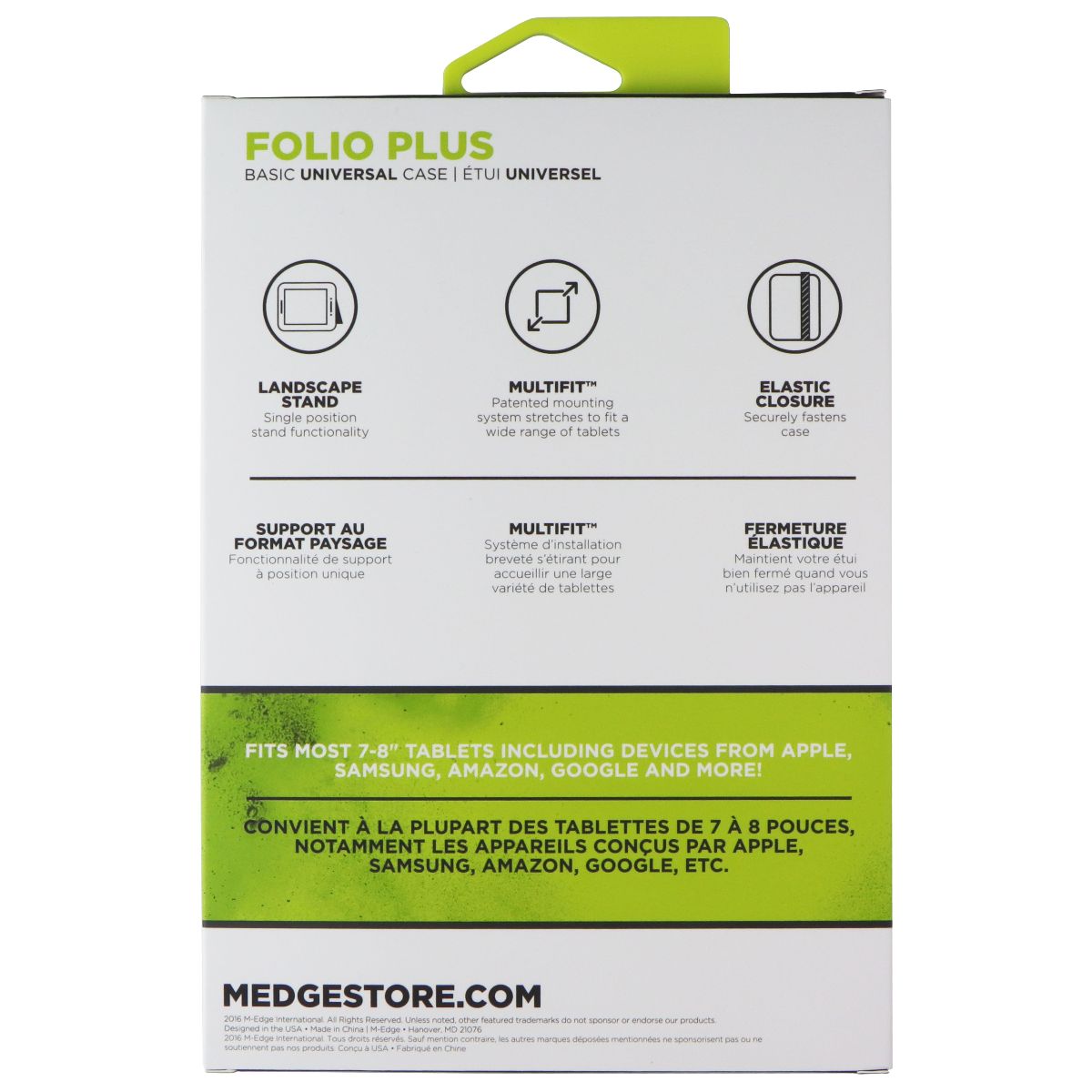 M-Edge Folio Plus Universal Case for 7-8-inch Tablets - Gray