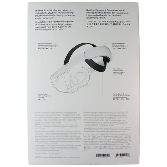Meta Quest 2 Elite Strap with Battery for Enhanced Comfort and Playtime in VR Virtual Reality - PC & Console VR Headsets Meta - Simple Cell Bulk Wholesale Pricing - USA Seller