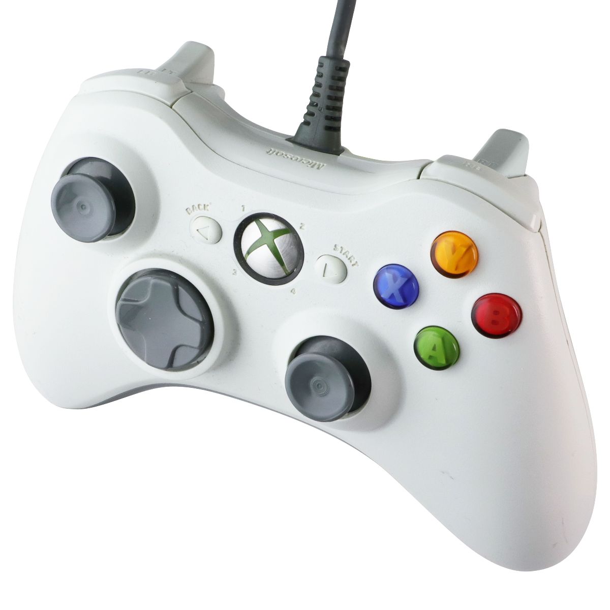Microsoft Xbox 360 Wired (Circular Connector) Controller - White
