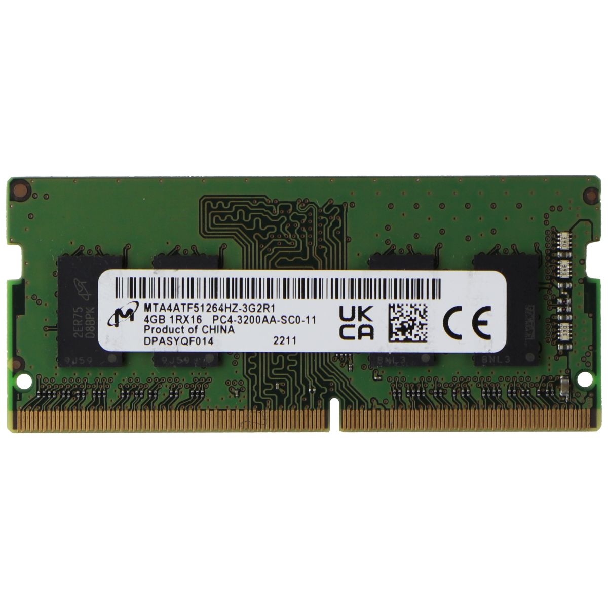 Micron (4GB) DDR4 RAM PC4-3200AA (1Rx16) SO-DIMM 3200MHz (MTA4ATF51264HZ-3G2R1) Computer Parts - Memory (RAM) Micron - Simple Cell Bulk Wholesale Pricing - USA Seller