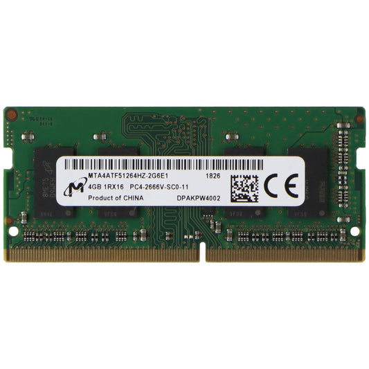 Micron (4GB) DDR4 RAM PC4-2666V (1Rx16) SO-DIMM 2666MHz (MTA4ATF51264HZ-2G6E1) Computer Parts - Memory (RAM) Micron    - Simple Cell Bulk Wholesale Pricing - USA Seller
