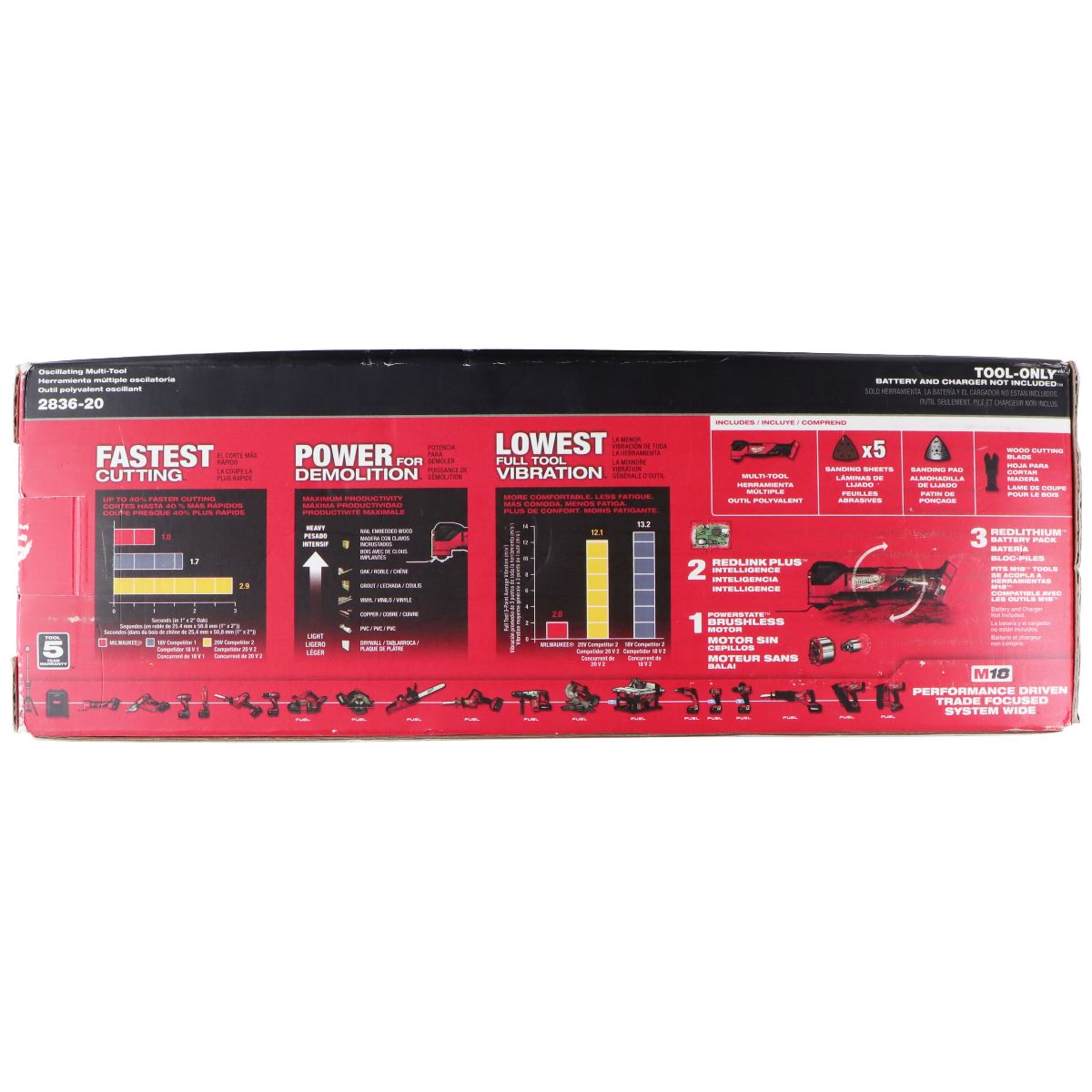 Milwaukee M18 Fuel Oscillating Multi-Tool (2836-20) - Tool Only - Red Home Improvement - Other Home Improvement Milwaukee - Simple Cell Bulk Wholesale Pricing - USA Seller
