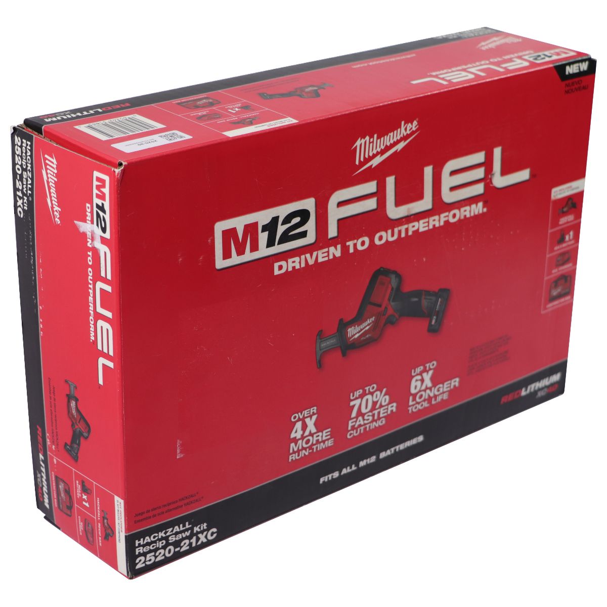 Milwaukee M12 FUEL Hackzall Reciprocating Saw Kit 2520-21XC 12V 4.0Ah Battery