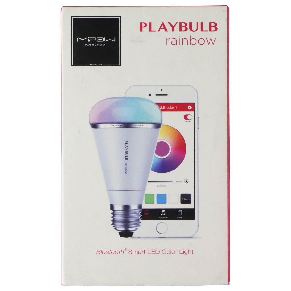 MiPow PlayBulb Rainbow Bluetooth Smart LED Color Light (BTL-200-WT) Lamps, Lighting & Ceiling Fans - Light Bulbs Mipow - Simple Cell Bulk Wholesale Pricing - USA Seller