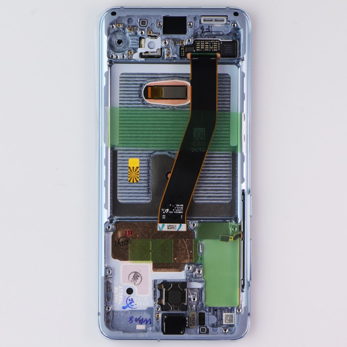 Repair Part - OLED ASSM & Frame for Samsung Galaxy S20 & S20 5G - Cloud Blue Cell Phone - Replacement Parts & Tools Mobile Sentrix - Simple Cell Bulk Wholesale Pricing - USA Seller