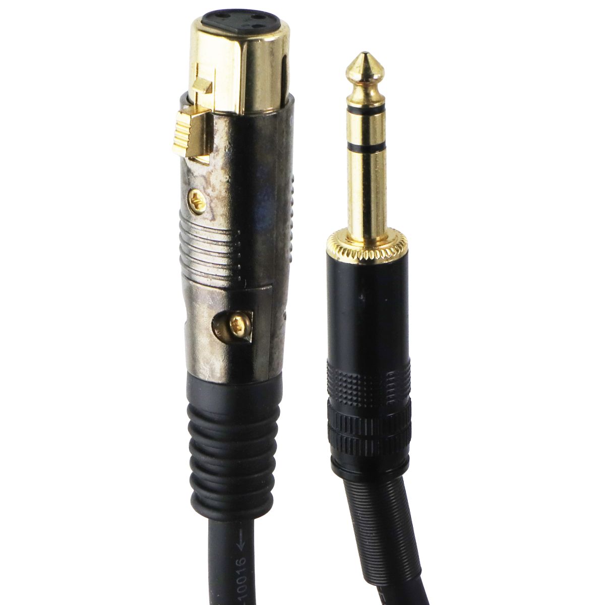 Monoprice 3 Foot Premier Series XLR Female to 1/4 Inch TRS Male 16AWG Cable Gold Portable Audio - Cables & Adapters Monoprice - Simple Cell Bulk Wholesale Pricing - USA Seller