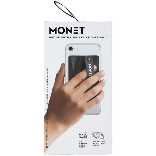 Monet RFID Blocking Phone Grip / Wallet / Kickstand - White / Gray Marble Cell Phone - Other Accessories Monet - Simple Cell Bulk Wholesale Pricing - USA Seller