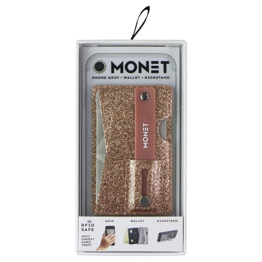Monet RFID Blocking Phone Grip / Wallet / Kickstand - Rose Gold Cell Phone - Other Accessories Monet - Simple Cell Bulk Wholesale Pricing - USA Seller