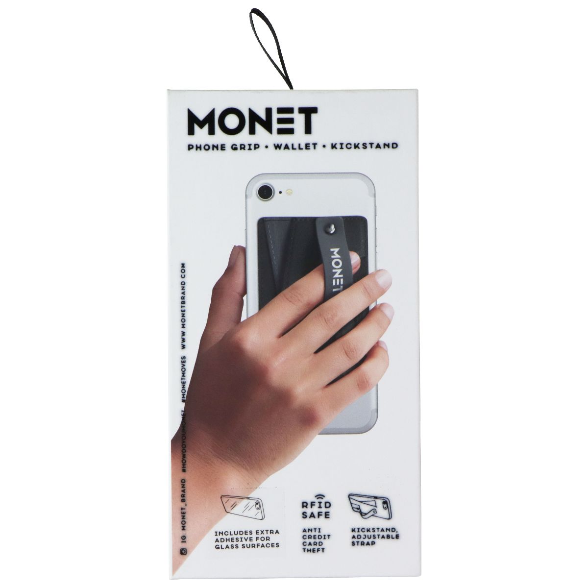 Monet RFID Blocking Phone Grip / Wallet / Kickstand - Rose Gold Cell Phone - Other Accessories Monet - Simple Cell Bulk Wholesale Pricing - USA Seller