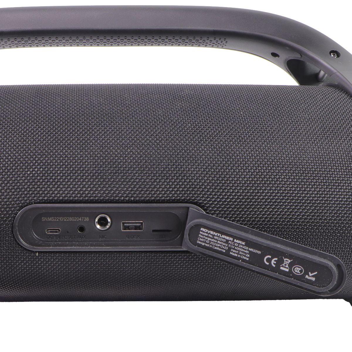 Monster Adventurer Max Portable Bluetooth Speaker - Black (MS22101) Home Multimedia - Home Speakers & Subwoofers Monster - Simple Cell Bulk Wholesale Pricing - USA Seller