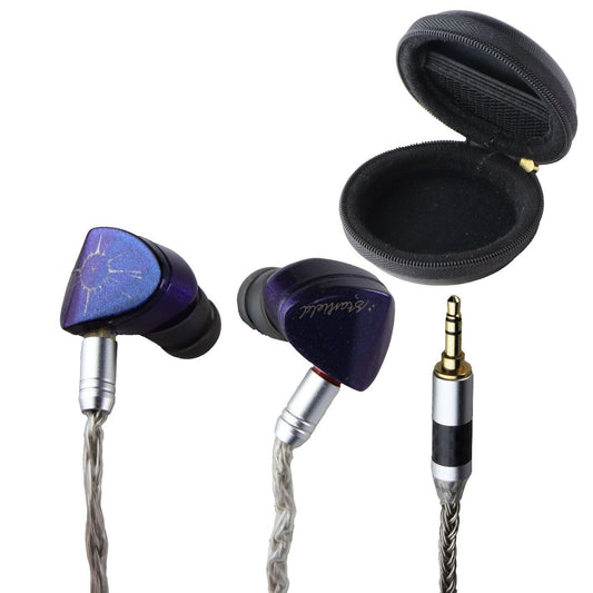 Moondrop Starfield IEM Wired Earphones with 3.5mm Braided Wire - Blue Portable Audio - Headphones Moondrop - Simple Cell Bulk Wholesale Pricing - USA Seller