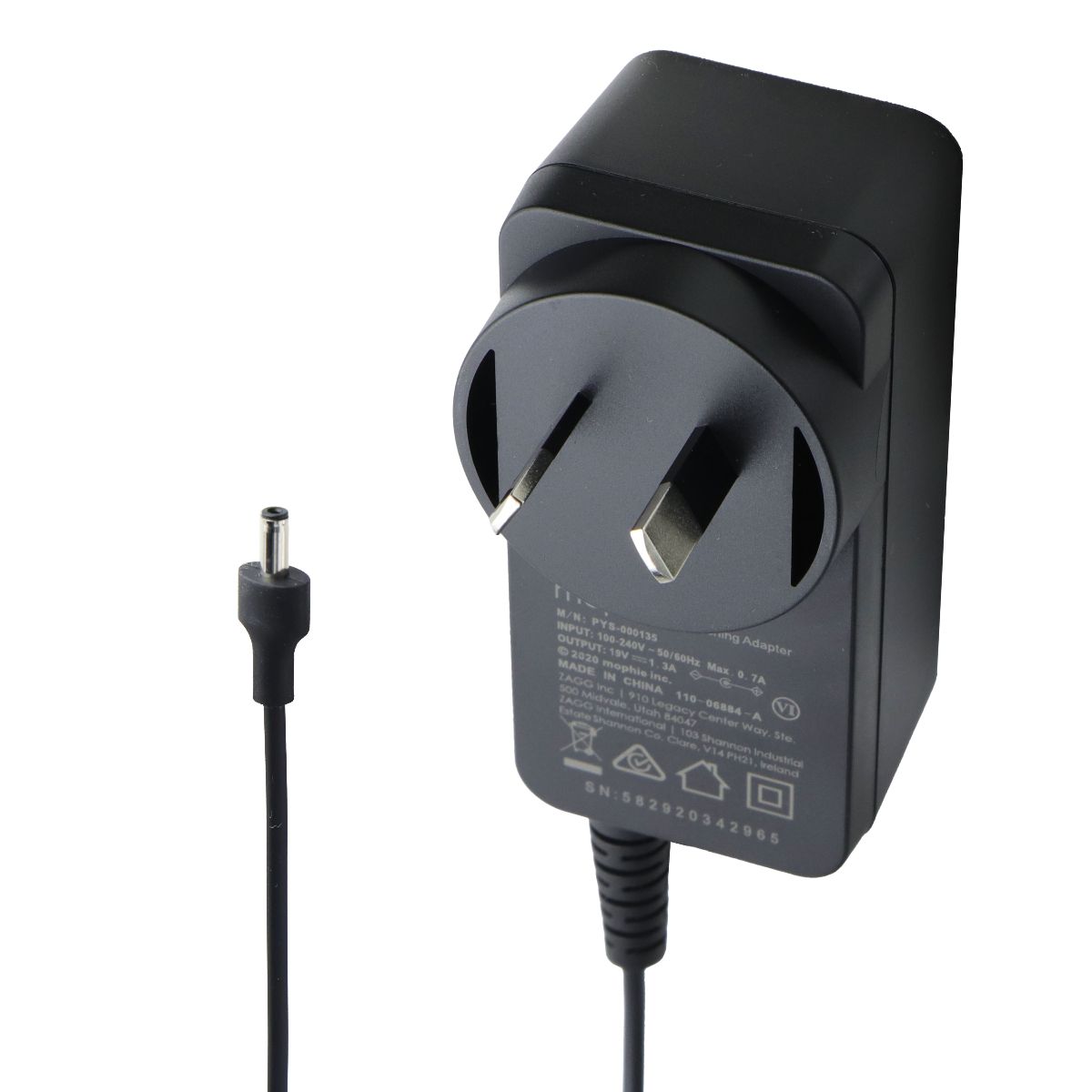 Mophie (Australian Plug) Wireless (7.5W) Charging Pad for Apple - Fabric Black Cell Phone - Chargers & Cradles Mophie - Simple Cell Bulk Wholesale Pricing - USA Seller