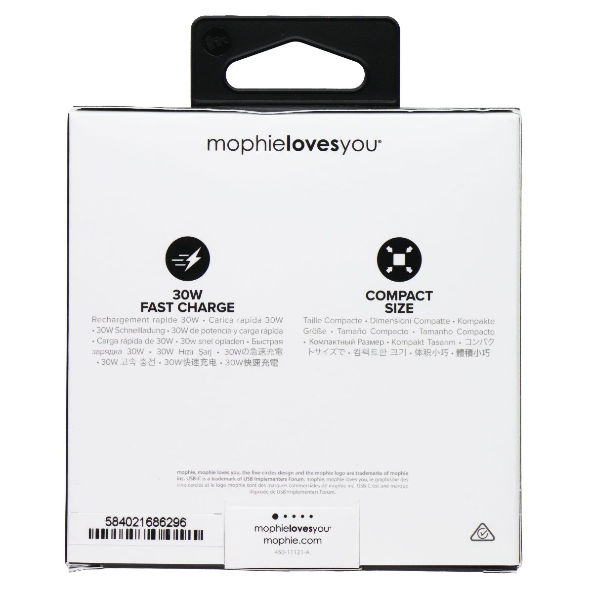 Mophie 30W USB-C GaN Wall Adapter (AUSTRALIAN) - White Cell Phone - Chargers & Cradles Mophie - Simple Cell Bulk Wholesale Pricing - USA Seller