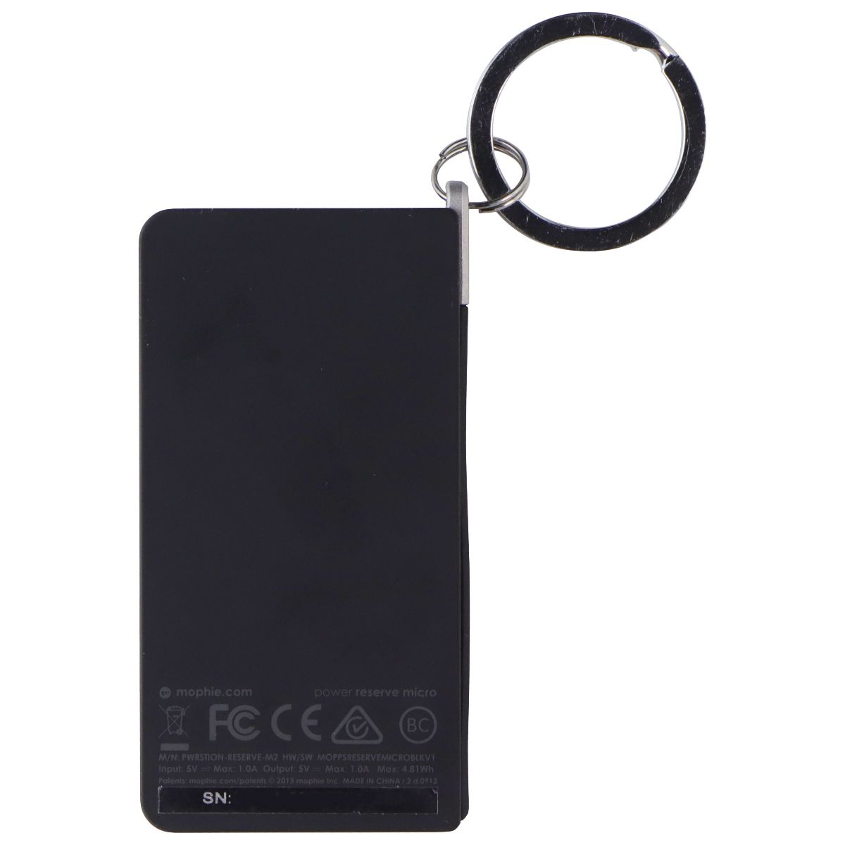Mophie Power Reserve 1300mAh Portable Charger with Built-in Micro-USB - Black Cell Phone - Chargers & Cradles Mophie - Simple Cell Bulk Wholesale Pricing - USA Seller