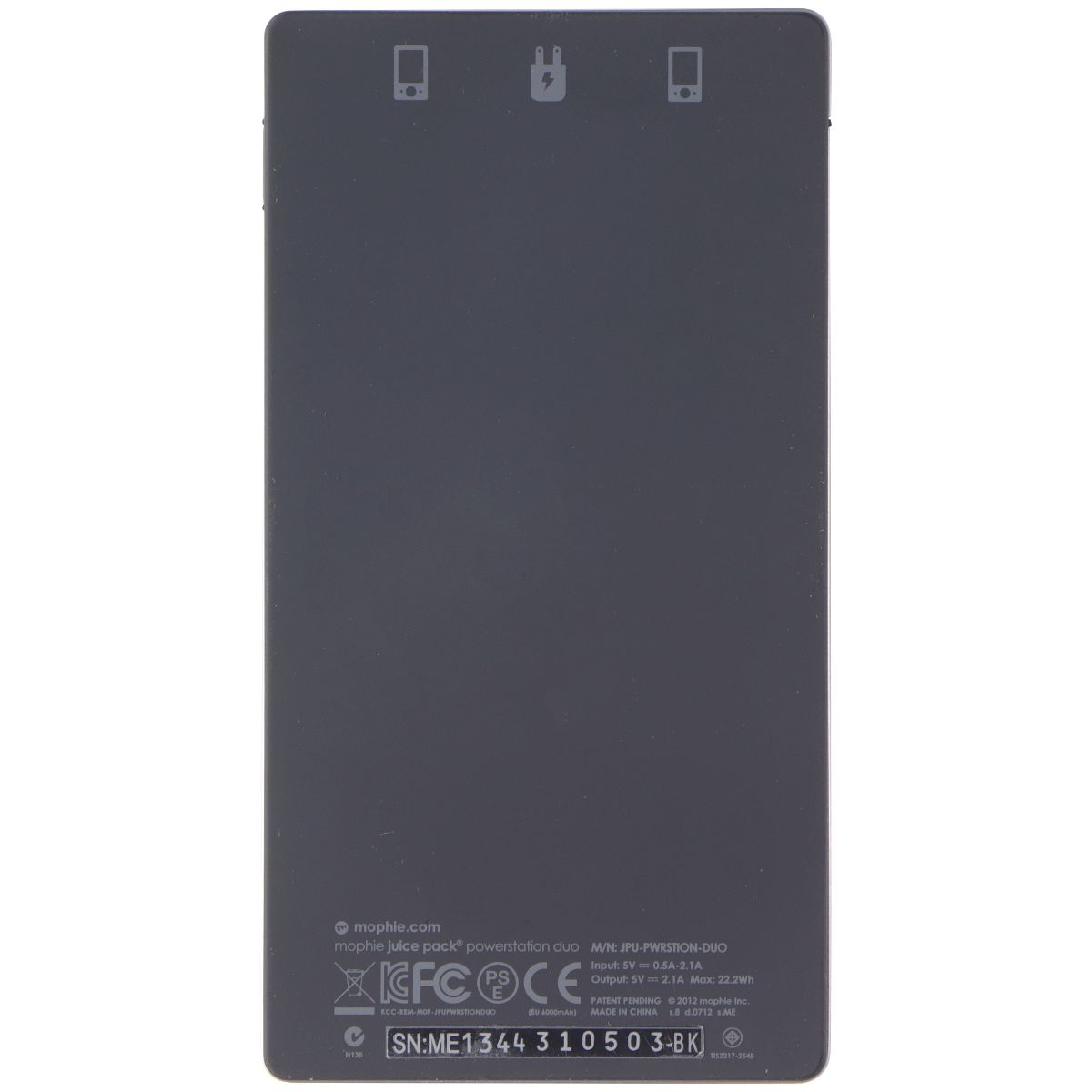 Mophie Juice Pack Powerstation Duo Power Bank - Black / Silver Cell Phone - Chargers & Cradles Mophie - Simple Cell Bulk Wholesale Pricing - USA Seller
