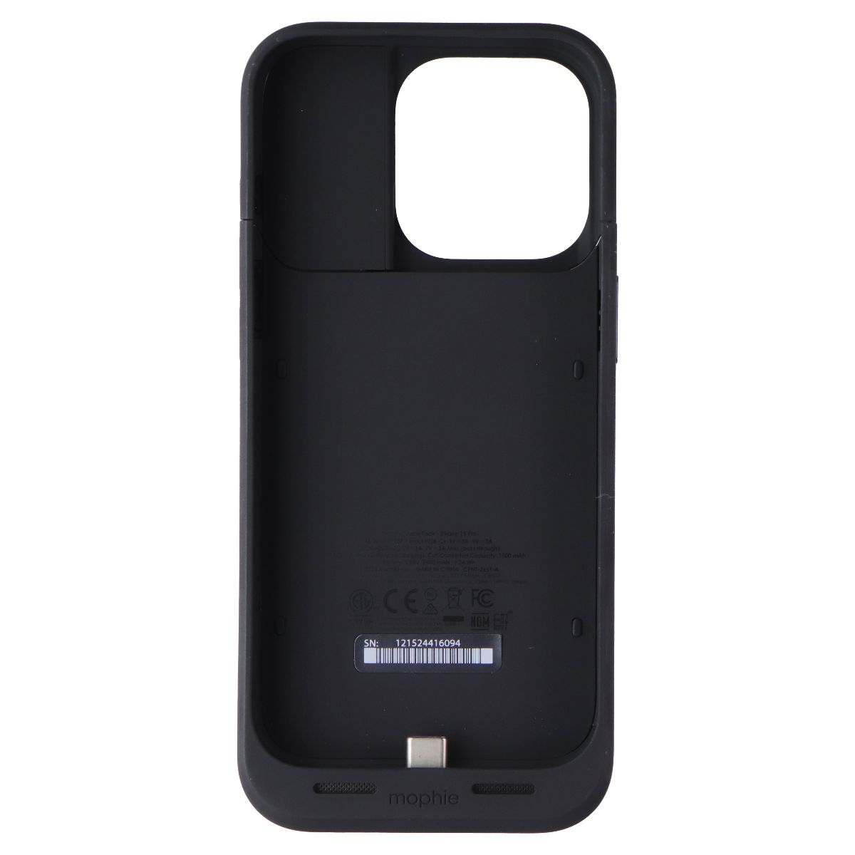 Mophie Juice Pack Battery Case for Apple iPhone 15 Pro - Black
