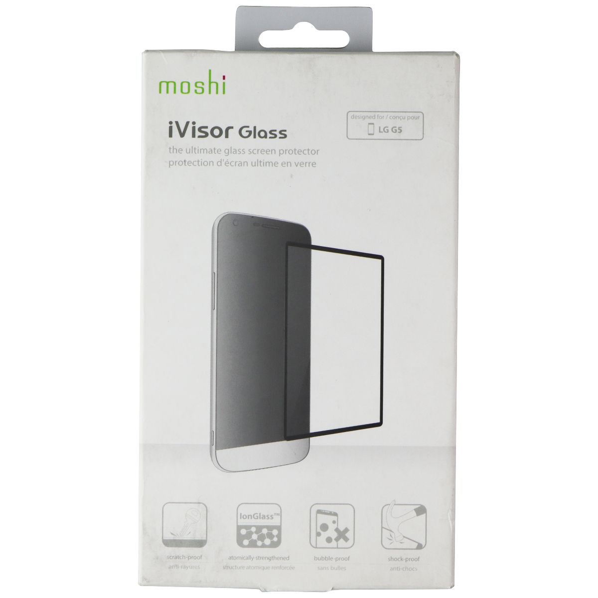 Moshi iVisor Glass Screen Protector for LG G5 Cell Phone - Screen Protectors Moshi    - Simple Cell Bulk Wholesale Pricing - USA Seller