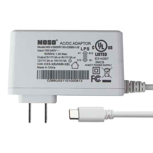 MOSO MSV3000R150-038BO-US USB-C (5V/3A) AC/DC Adaptor - White Cell Phone - Cables & Adapters MOSO - Simple Cell Bulk Wholesale Pricing - USA Seller