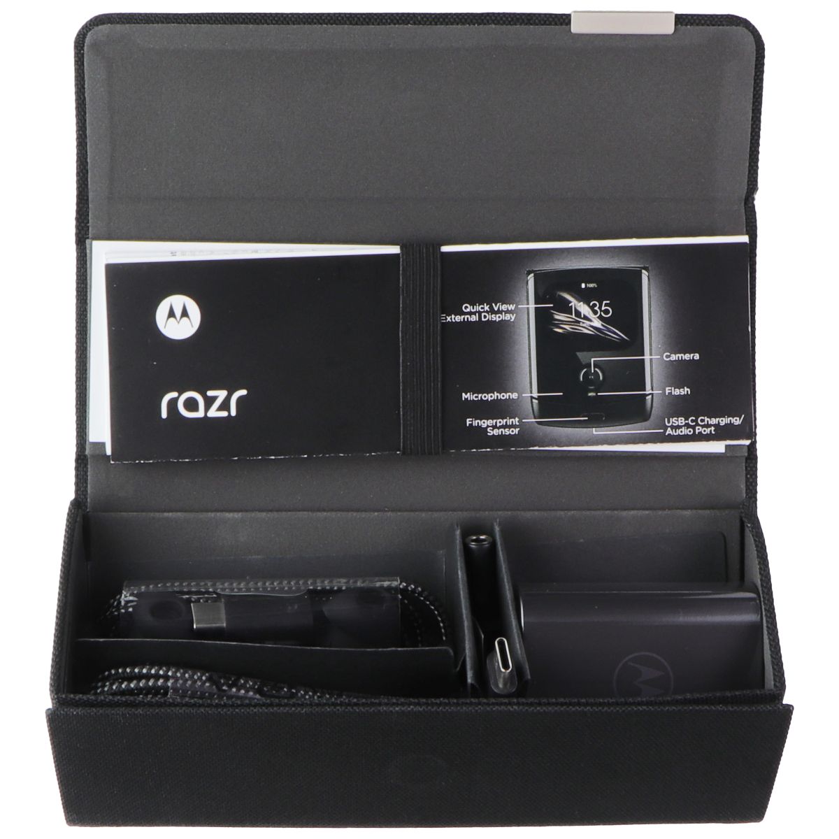 Motorola Razr Hard Carry Case with Accessories Cell Phone - Accessory Bundles Motorola - Simple Cell Bulk Wholesale Pricing - USA Seller