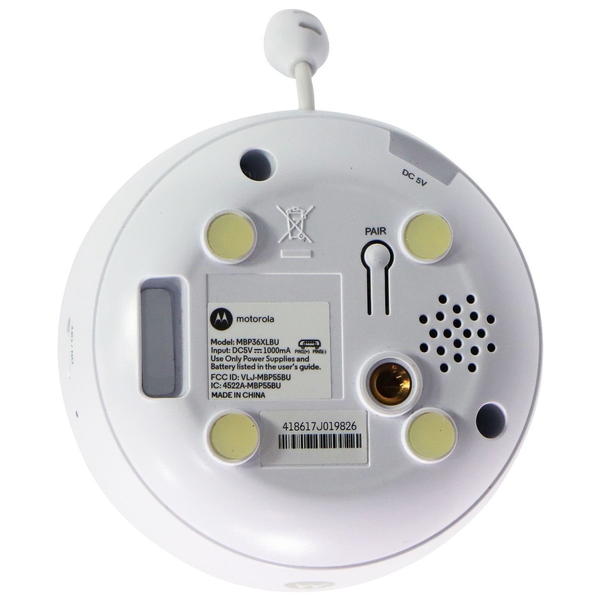 Motorola MBP3XL Portable Video Baby Monitor & 2 Rechargeable Cameras - White Home Surveillance - Security Cameras Motorola - Simple Cell Bulk Wholesale Pricing - USA Seller