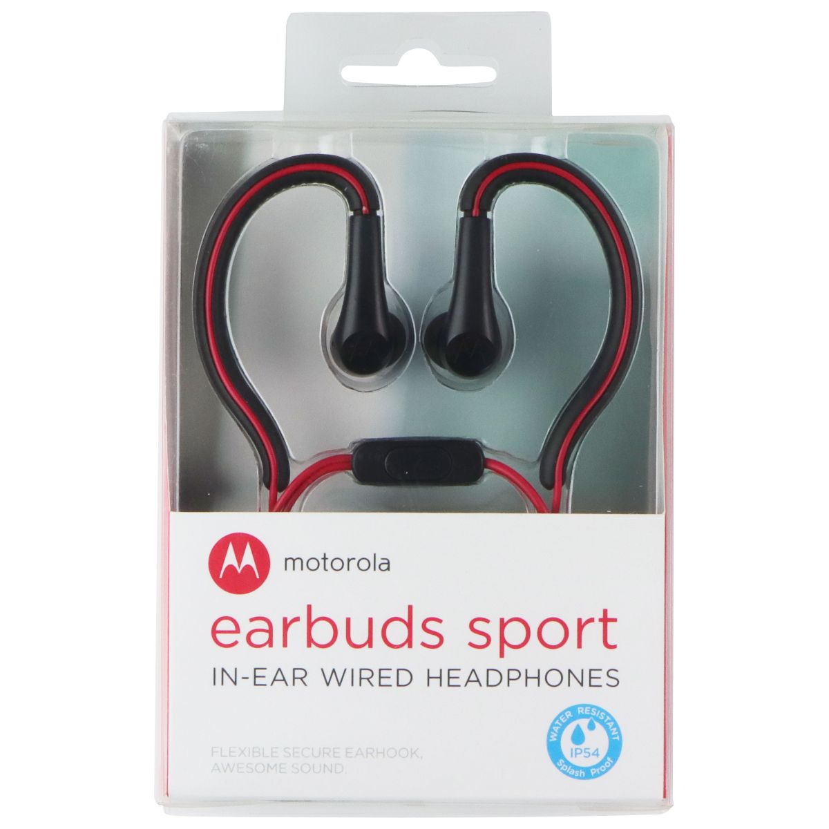 Motorola Earbuds Sport In-Ear Wired Headphones - Red / Black (SH008 RED) Portable Audio - Headphones Motorola - Simple Cell Bulk Wholesale Pricing - USA Seller