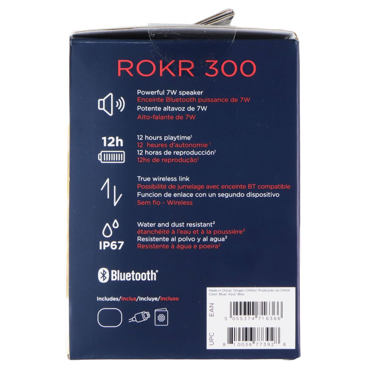 Motorola Sound ROKR 300 Wireless Portable Speaker - Blue iPod, Audio Player Accessories - Audio Docks & Mini Speakers Motorola - Simple Cell Bulk Wholesale Pricing - USA Seller