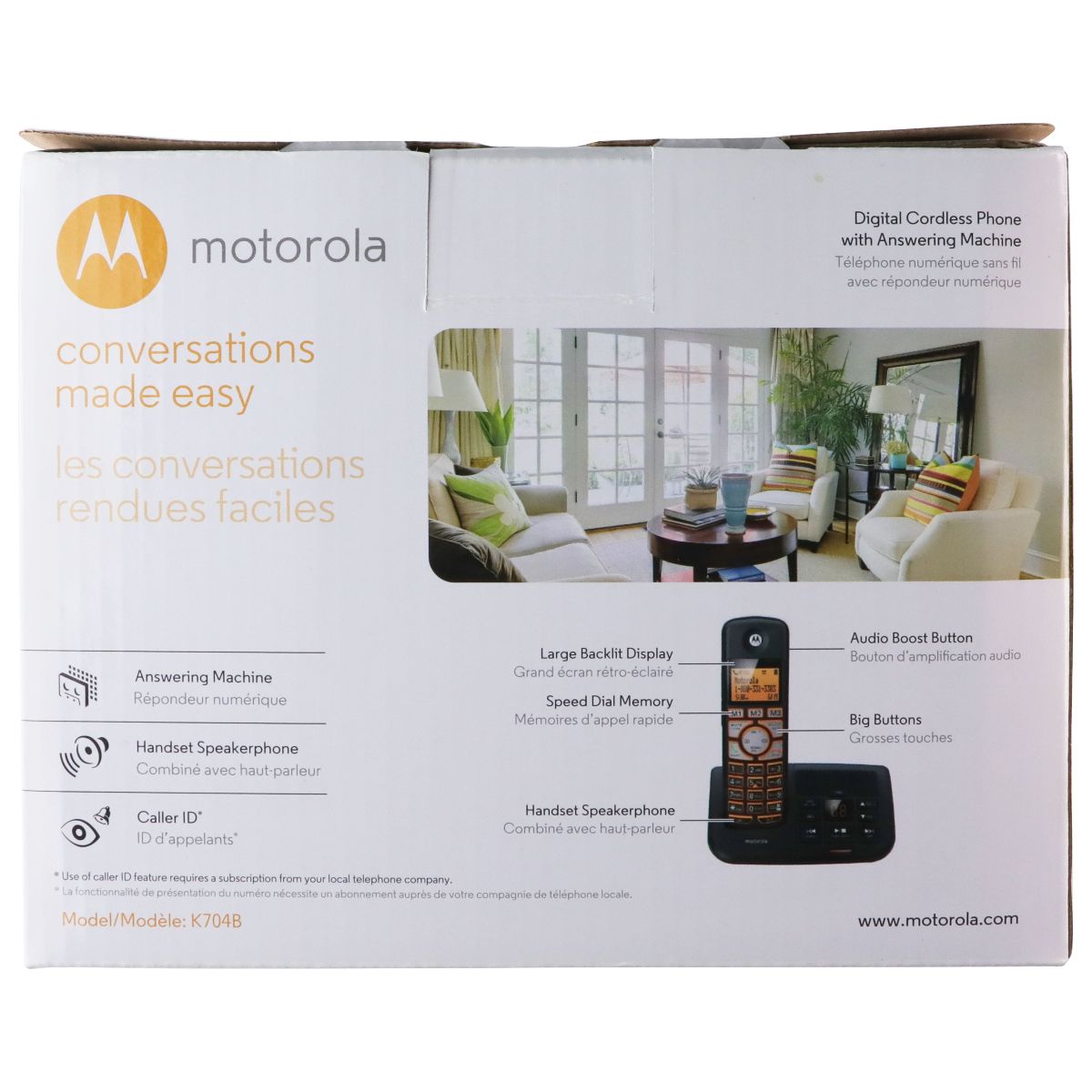Motorola Digital Cordless Phone with Answering Machine (4 Sets with Bases) K704B