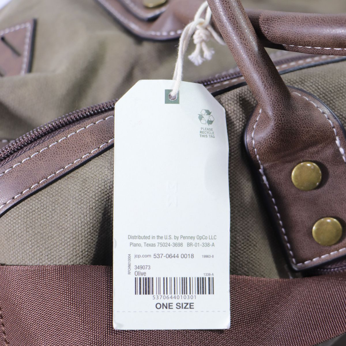Mutual Weave Duffle Bag - Olive (One Size) Unisex Accessories - Bags & Backpacks Mutual Weave - Simple Cell Bulk Wholesale Pricing - USA Seller