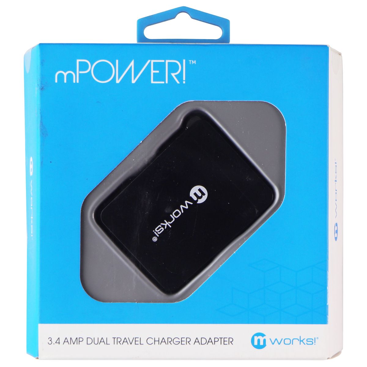 mWorks! mPower! 3.4 Amp Dual Travel Charger Adapter (18583) - Black Cell Phone - Chargers & Cradles mWorks! - Simple Cell Bulk Wholesale Pricing - USA Seller