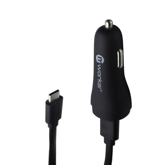 mWorks mPOWER! Universal USB-C to USB-A USB Car Charger (6ft) - Black