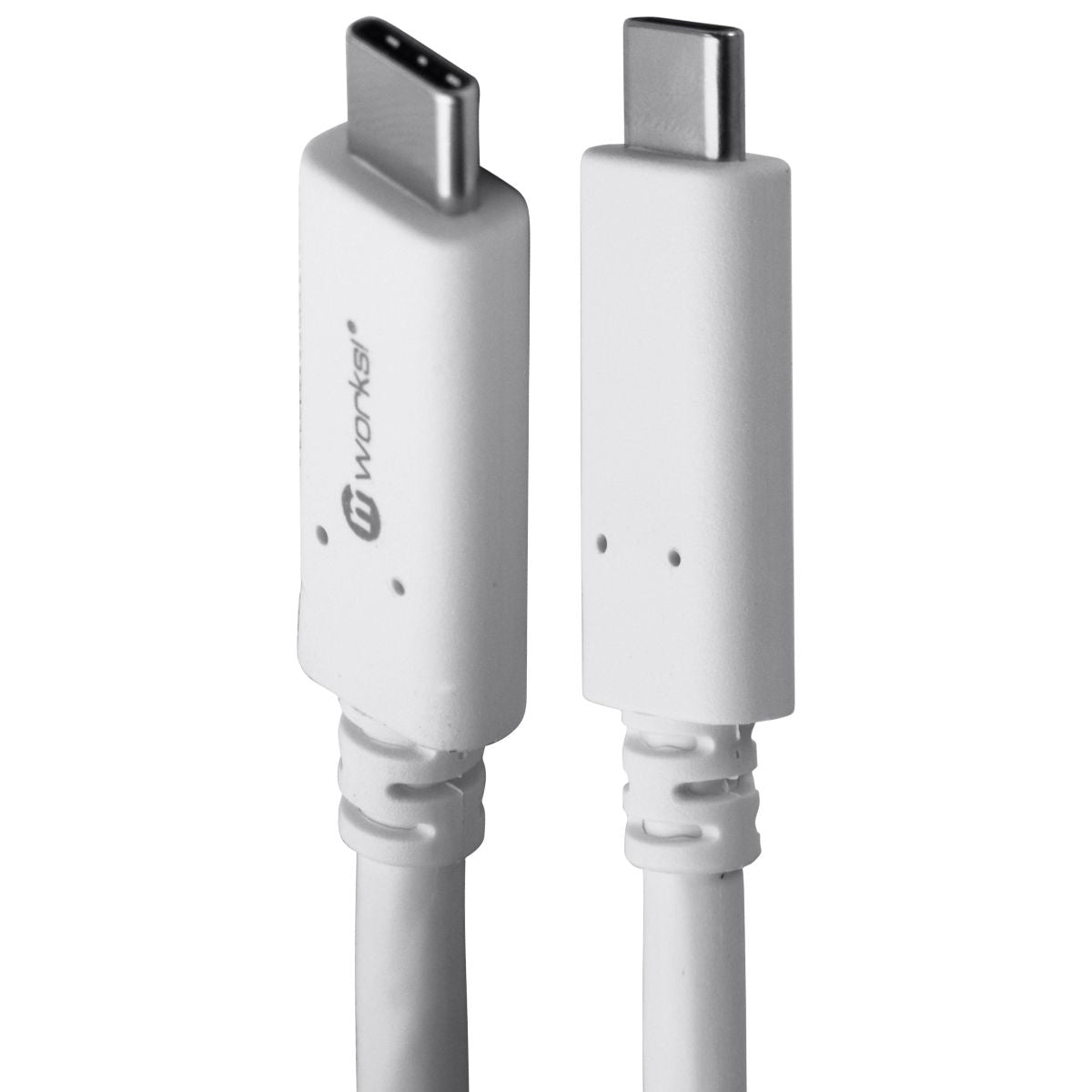 mWorks! mPower! (6-Foot) Round USB-C to USB-C Charging Cable - White Cell Phone - Cables & Adapters mWorks! - Simple Cell Bulk Wholesale Pricing - USA Seller