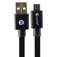 mWorks mPower 6 Foot Flat Sync/Charge USB-C Cable w/ Qualcomm 3.0 Adapter Black Cell Phone - Chargers & Cradles mWorks! - Simple Cell Bulk Wholesale Pricing - USA Seller