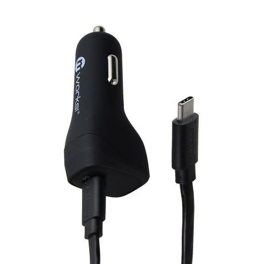 mWorks! mPower! Flat USB-C to USB-C Cable and PD Car Adapter - Black Cell Phone - Chargers & Cradles mWorks!    - Simple Cell Bulk Wholesale Pricing - USA Seller
