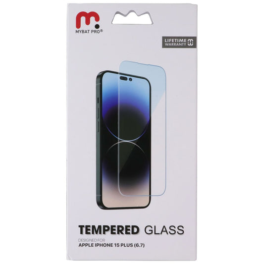 MyBat Pro Tempered Glass Screen Protector for Apple iPhone 15 Plus Cell Phone - Screen Protectors MyBat Pro - Simple Cell Bulk Wholesale Pricing - USA Seller