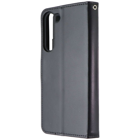 MyBat MyJacket Wallet Case for Samsung Galaxy S23+ (Plus) - Black Leather