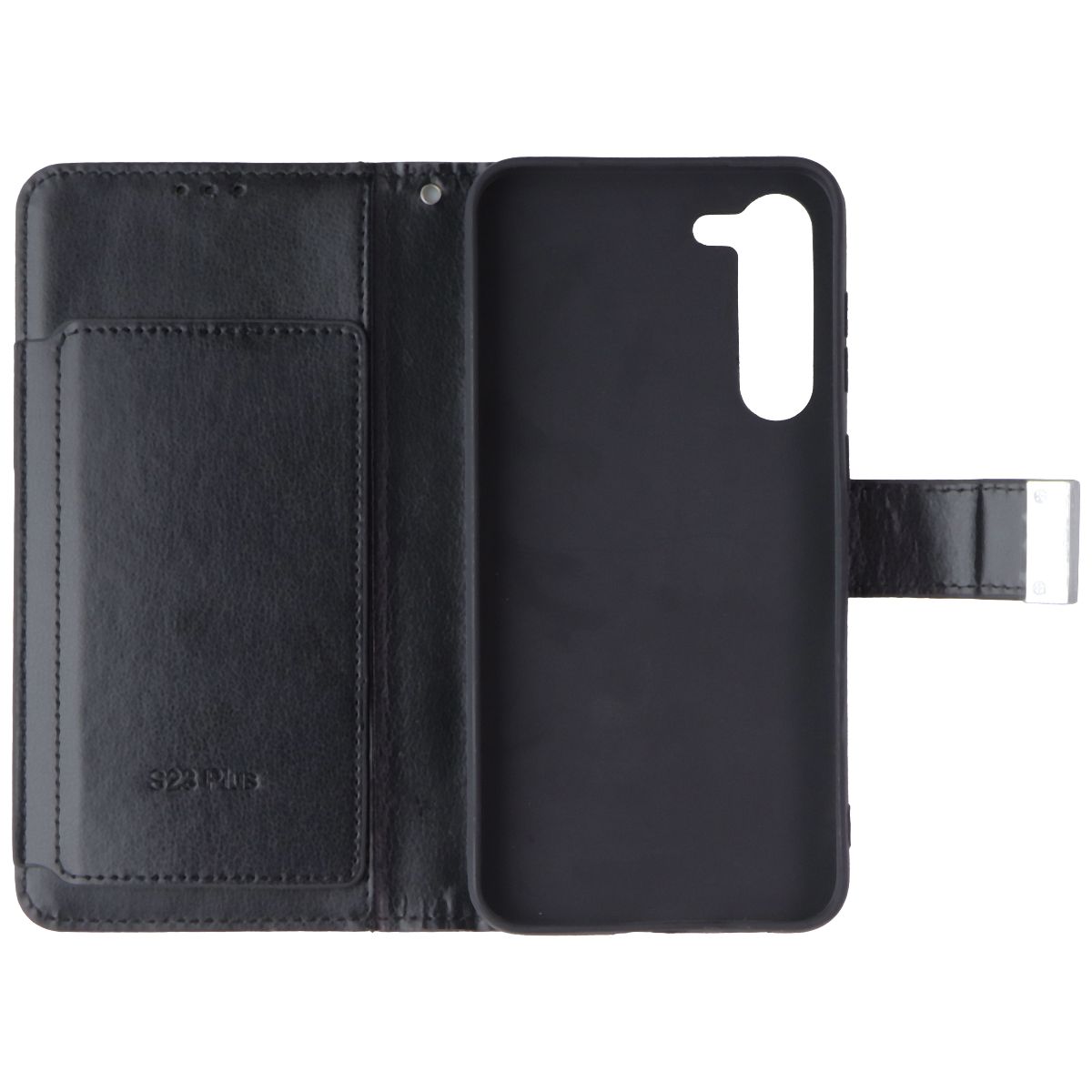 MyBat MyJacket Wallet Case for Samsung Galaxy S23+ (Plus) - Black Leather Cell Phone - Cases, Covers & Skins MyBat - Simple Cell Bulk Wholesale Pricing - USA Seller