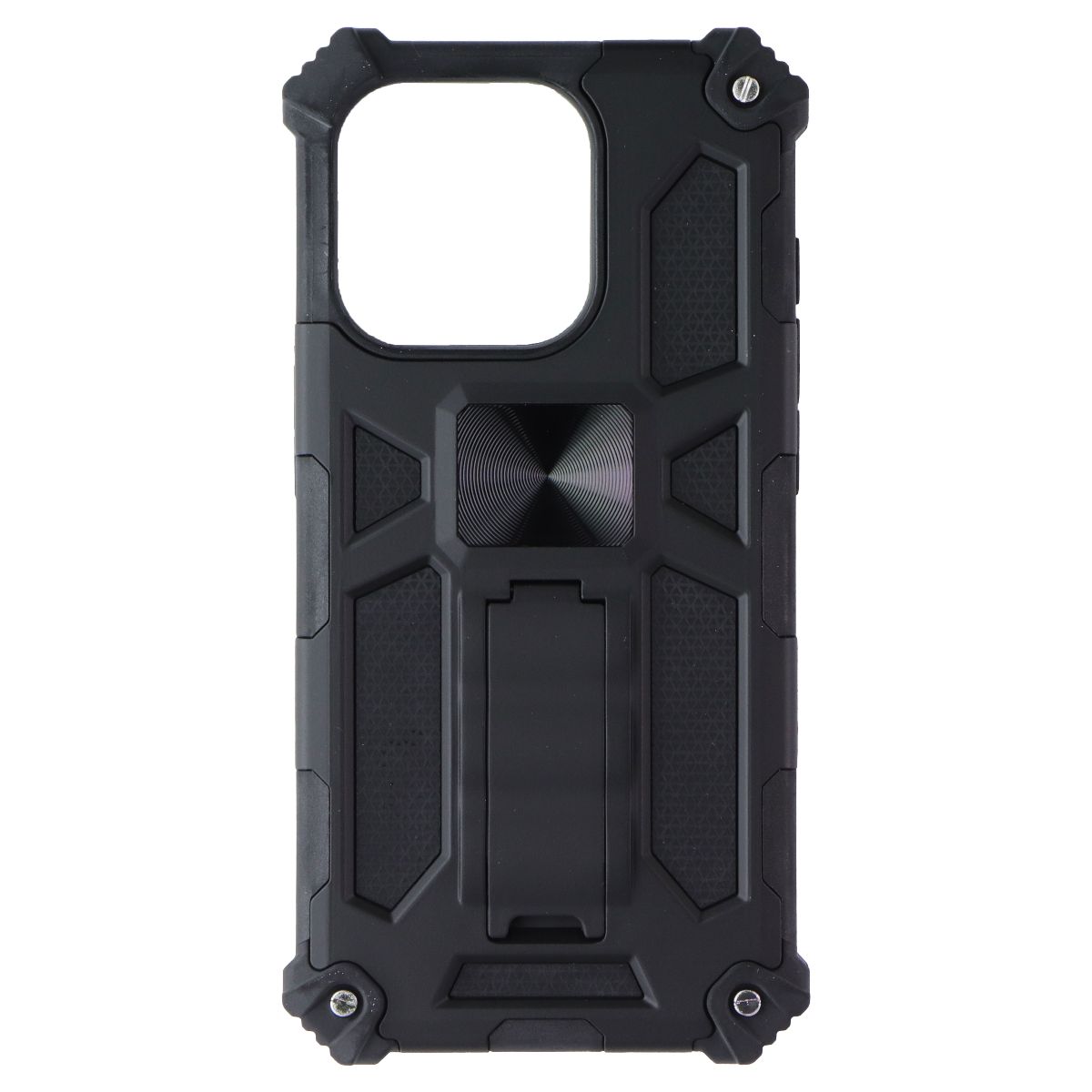 MyBat Sturdy Hybrid Series Case with Kickstand for Apple iPhone 15 Pro - Black Cell Phone - Cases, Covers & Skins MyBat - Simple Cell Bulk Wholesale Pricing - USA Seller