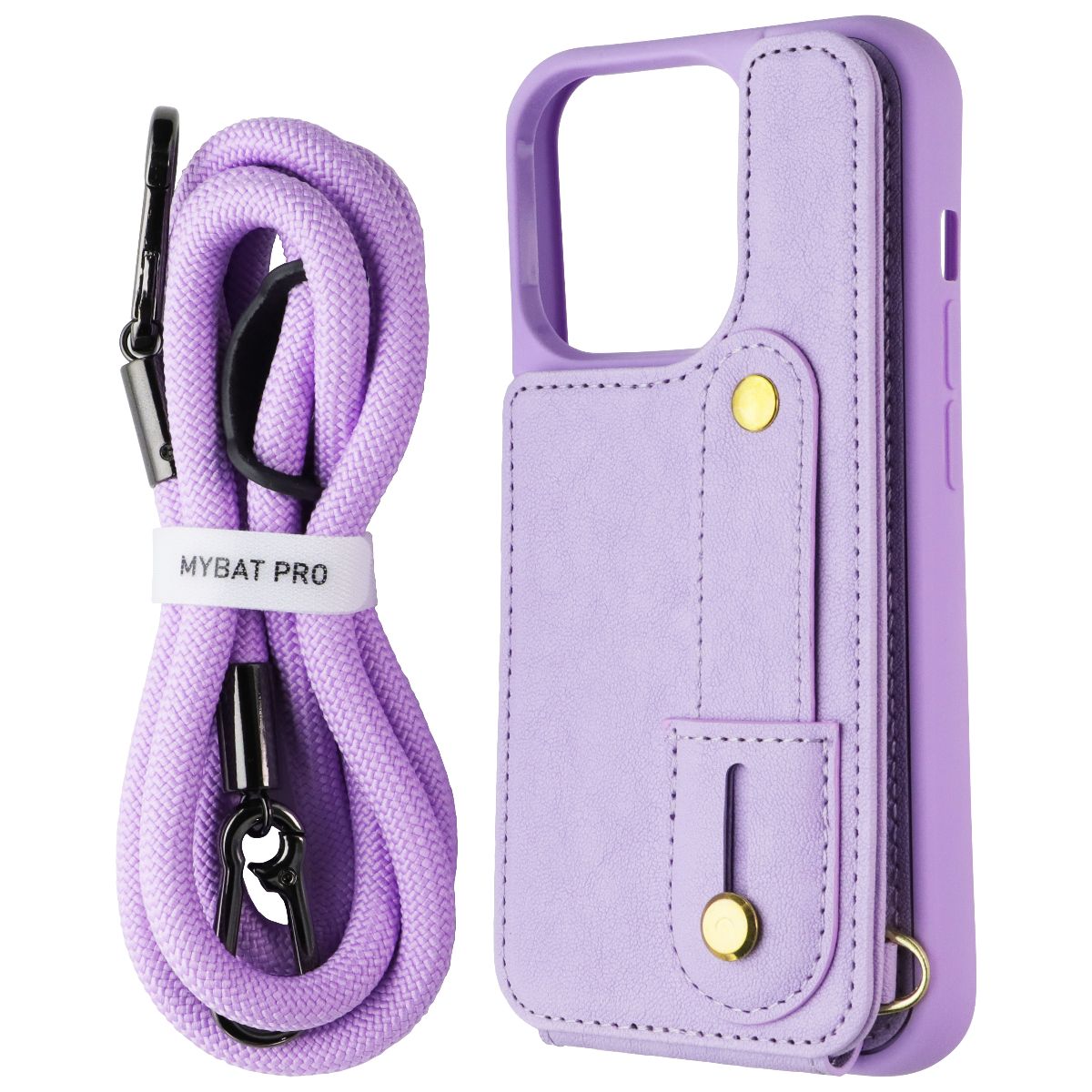 MyBat Pro Clutch Crossbody Wallet Case for Apple iPhone 15 Pro - Purple Cell Phone - Cases, Covers & Skins MyBat Pro - Simple Cell Bulk Wholesale Pricing - USA Seller