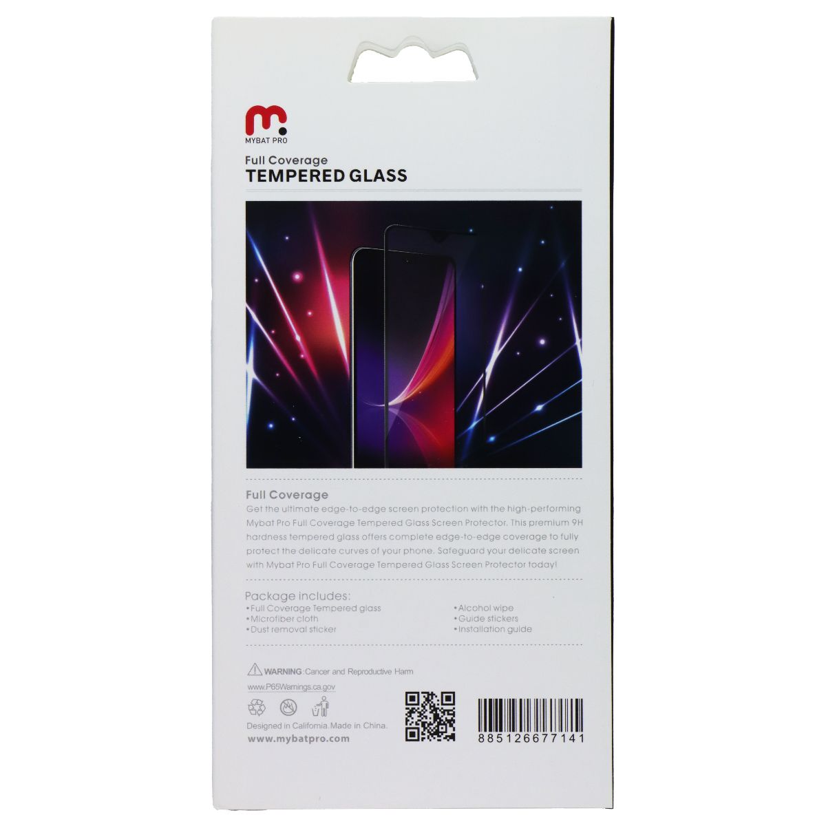 MyBat Full Coverage Tempered Glass Screen Protector for LG K22 - Black Edges Cell Phone - Screen Protectors MyBat Pro - Simple Cell Bulk Wholesale Pricing - USA Seller