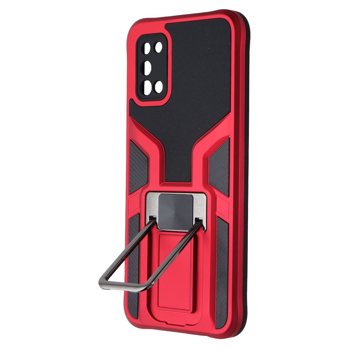 MyBat Rugged Hybrid Case with Kickstand for Samsung Galaxy A02s - Red / Black Cell Phone - Cases, Covers & Skins MyBat - Simple Cell Bulk Wholesale Pricing - USA Seller