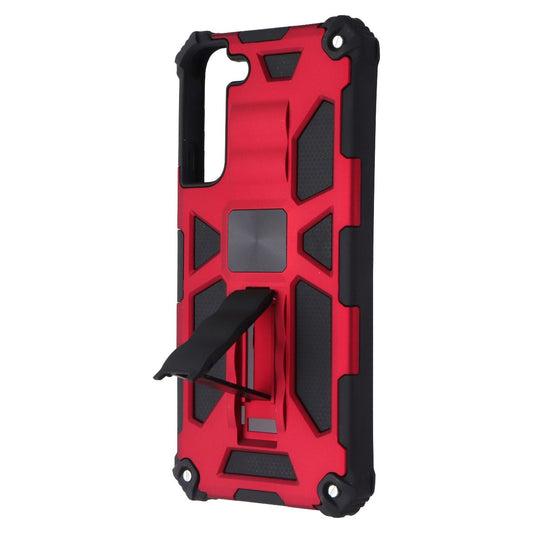 MyBat Sturdy Hybrid Kickstand Case for Samsung Galaxy S22+ (Plus) - Red / Black