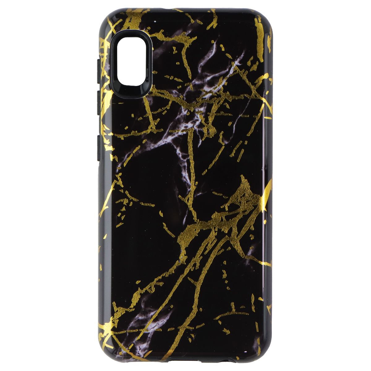 Mybat Fuse Hybrid Case for Samsung Galaxy A10E - Gold/Black Marble Cell Phone - Cases, Covers & Skins MyBat - Simple Cell Bulk Wholesale Pricing - USA Seller