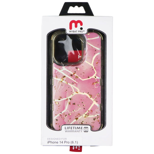 MyBat Pro Tuff Series Case for Apple iPhone 14 Pro - Pink Marbling / Gold Cell Phone - Cases, Covers & Skins MyBat Pro - Simple Cell Bulk Wholesale Pricing - USA Seller