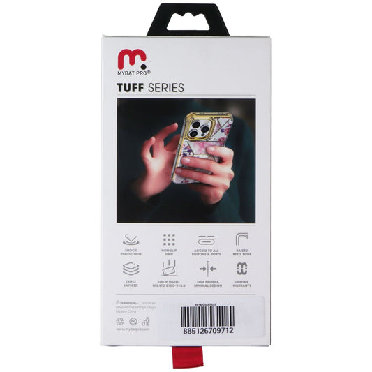MyBat Pro Tuff Series Case for Apple iPhone 14 Pro - Pink Marbling / Gold