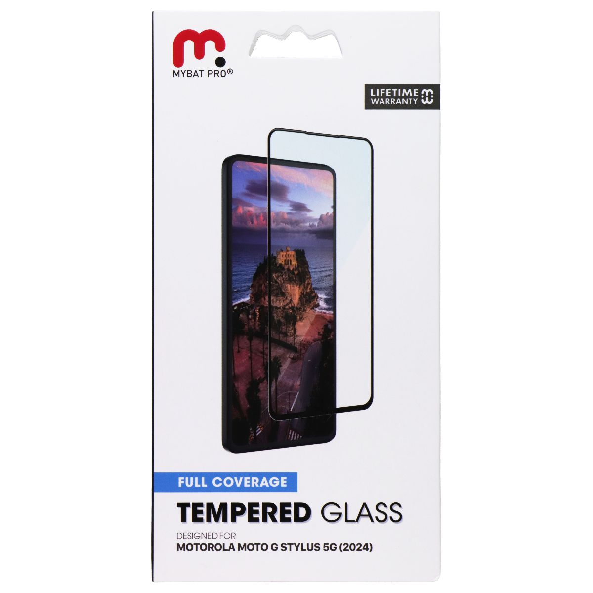 MyBat Pro Full Coverage Tempered Glass for Motorola Moto G Stylus 5G (2024) Cell Phone - Screen Protectors MyBat Pro - Simple Cell Bulk Wholesale Pricing - USA Seller