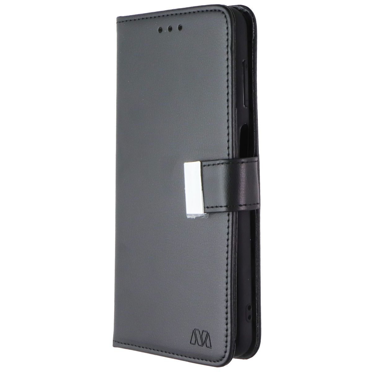 MyBat MyJacket Wallet Folio Case for Samsung Galaxy A23 (5G) - Black Leather Cell Phone - Cases, Covers & Skins MyBat - Simple Cell Bulk Wholesale Pricing - USA Seller