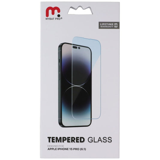 MyBat Pro Tempered Glass Screen Protector for Apple iPhone 15 Pro Cell Phone - Screen Protectors MyBat Pro - Simple Cell Bulk Wholesale Pricing - USA Seller