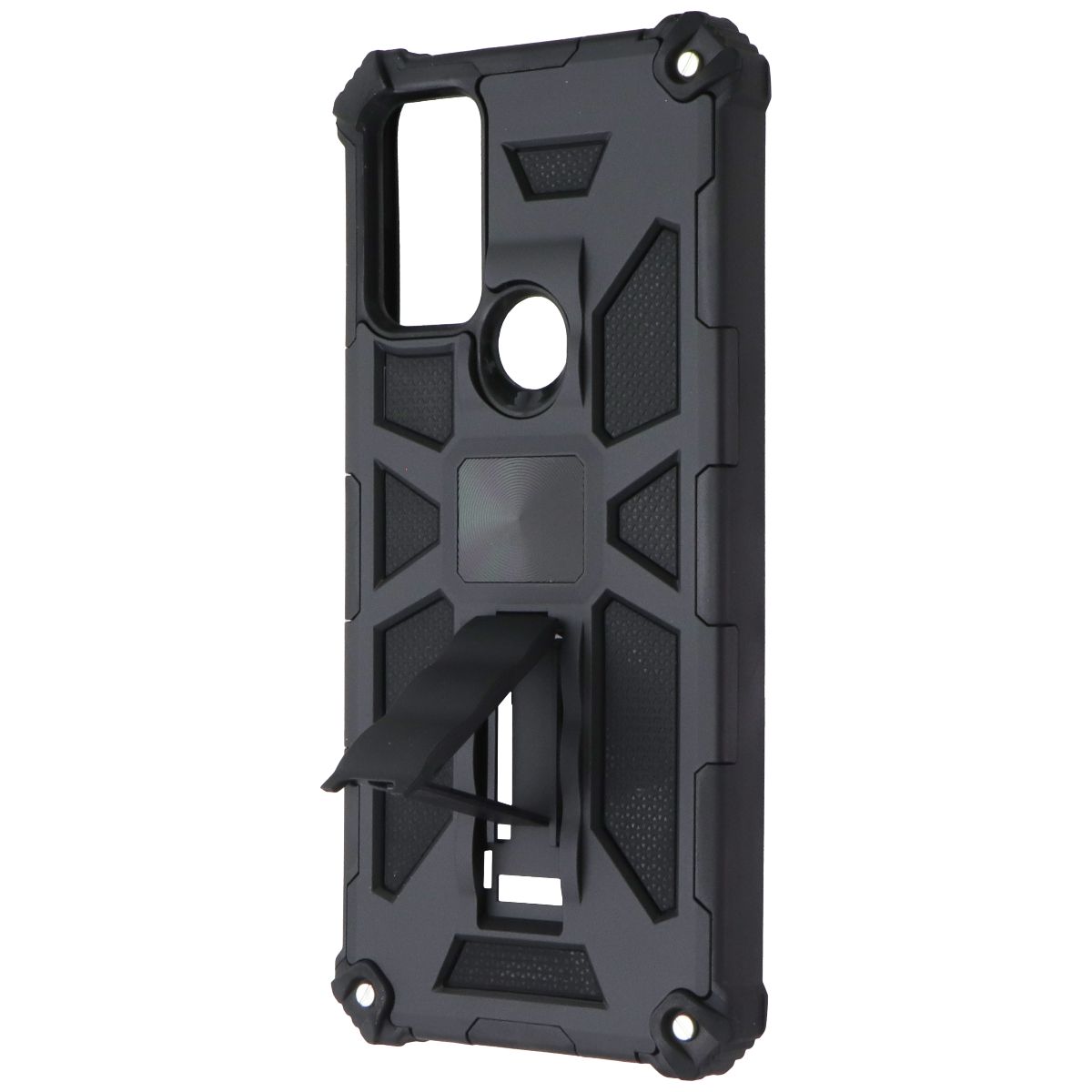 MyBat Sturdy Hybrid Case with Kickstand for Motorola Moto G Play (2023) - Black