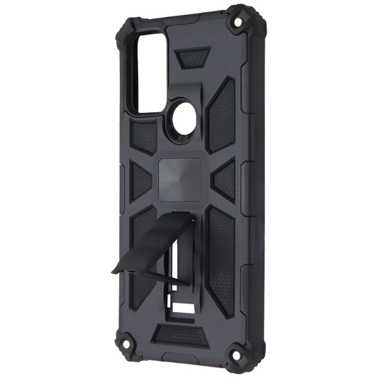 MyBat Sturdy Hybrid Case with Kickstand for Motorola Moto G Play (2023) - Black