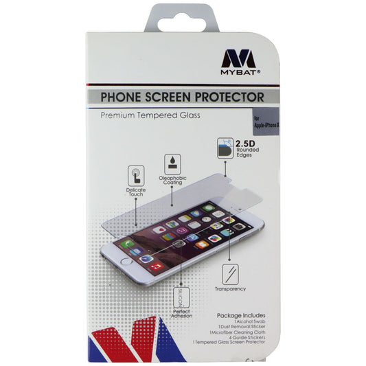Mybat Premium Tempered Glass Screen Protector for Apple iPhone X - Clear Cell Phone - Screen Protectors MyBat - Simple Cell Bulk Wholesale Pricing - USA Seller